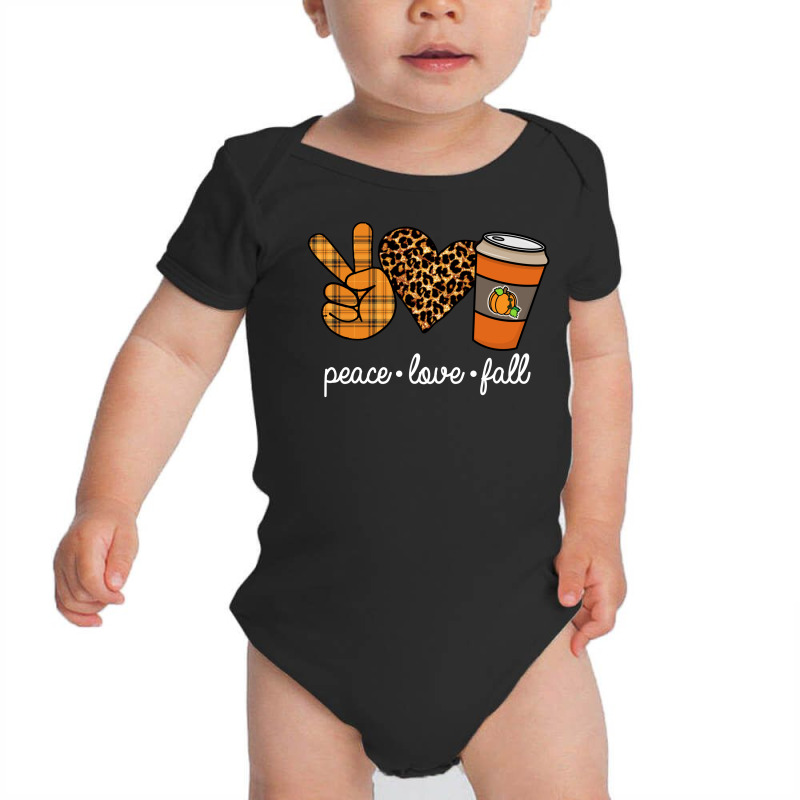 Peace Love Fall For Dark Baby Bodysuit by autlu2024 | Artistshot