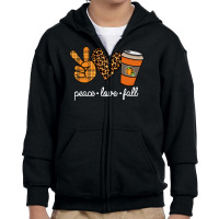 Peace Love Fall For Dark Youth Zipper Hoodie | Artistshot