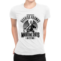 The Grandmaster Browns Martial Arts Gym Ladies Fitted T-shirt | Artistshot