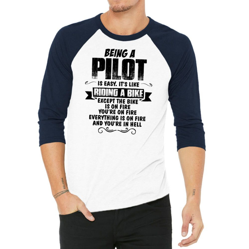 Being A Pilot Copy 3/4 Sleeve Shirt | Artistshot