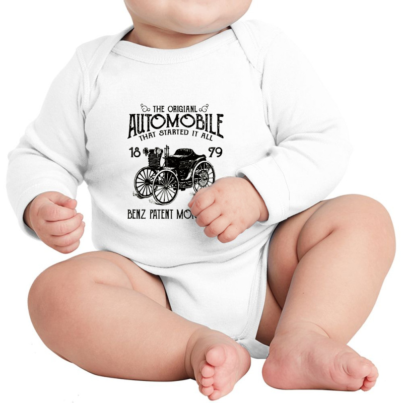 Benz   The Original Automobile   Antique Car Long Sleeve Baby Bodysuit by yaktubu | Artistshot