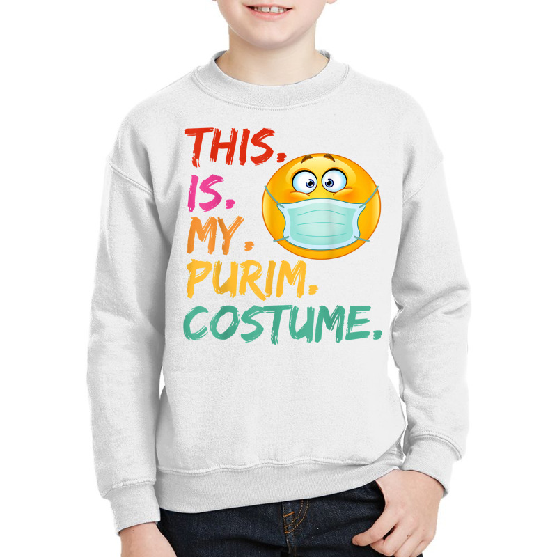 This Is My Purim Costume Funny Jewish Face Mask T Shirt Youth Sweatshirt | Artistshot