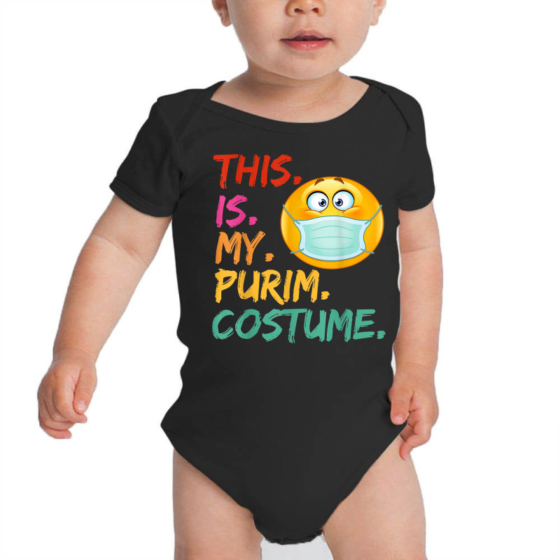 This Is My Purim Costume Funny Jewish Face Mask T Shirt Baby Bodysuit | Artistshot