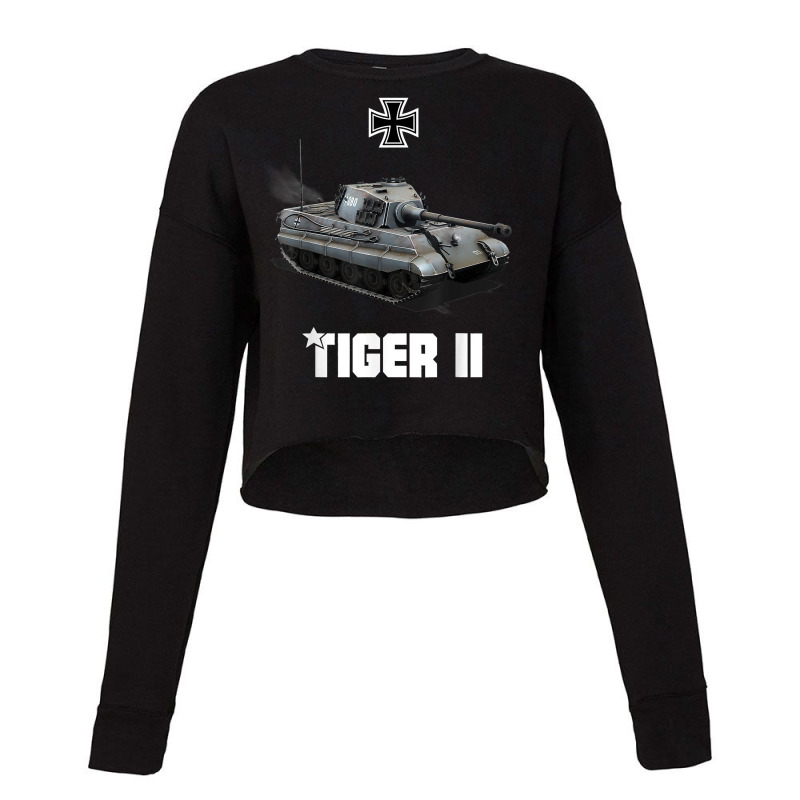 Tiger Ii Panzer Vi German Heavy Tank Ww2 King Tiger Military T Shirt Cropped Sweater by emaliekrein | Artistshot