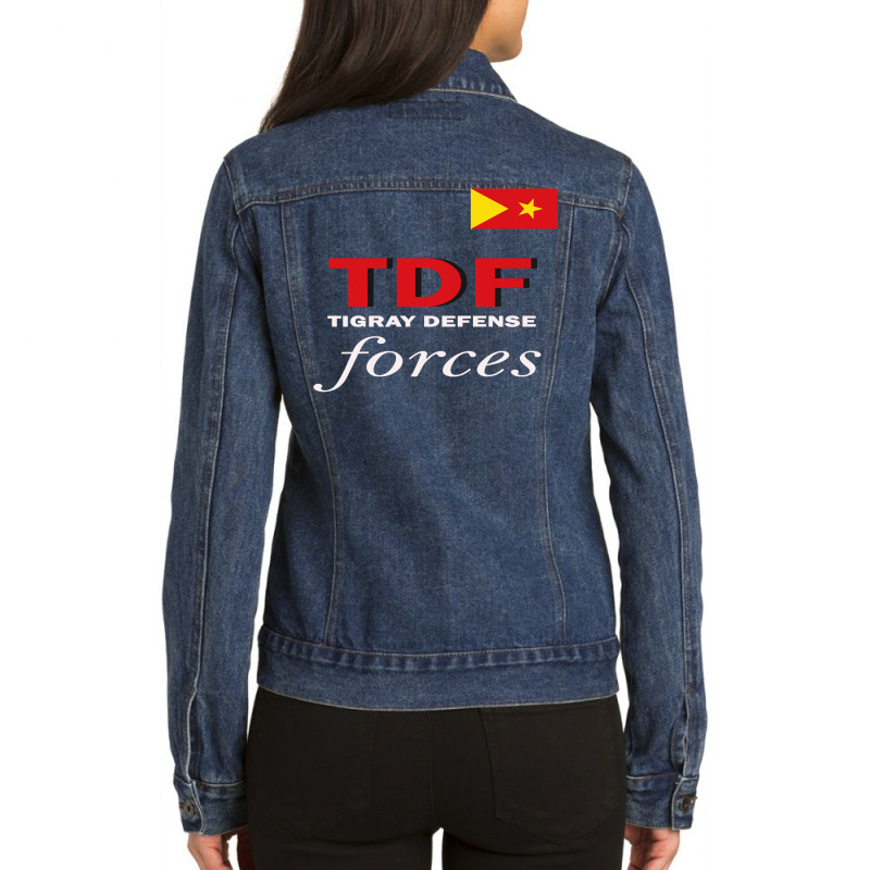 Tigray Map Flag Ethiopia Tigray People Tdf Was Tigray 2021 Pullover Ho Ladies Denim Jacket by emaliekrein | Artistshot