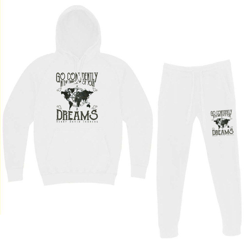 Go Confidently In The Direction Of Your Dreams, Vintage Retro Design Hoodie & Jogger Set | Artistshot