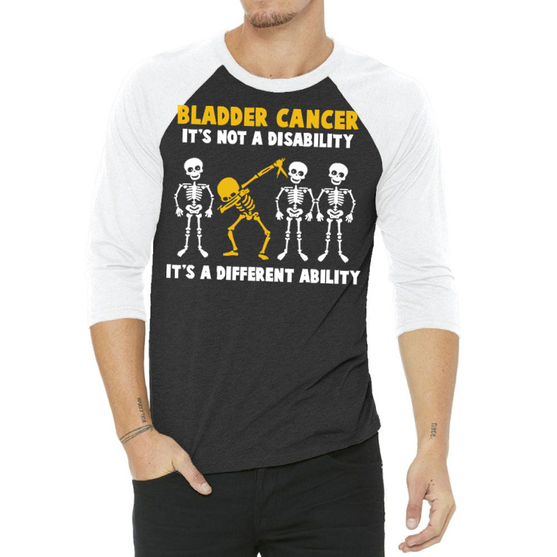 Bladder Cancer T  Shirt Bladder Cancer Awareness It's Not A Disability 3/4 Sleeve Shirt by rico96716 | Artistshot