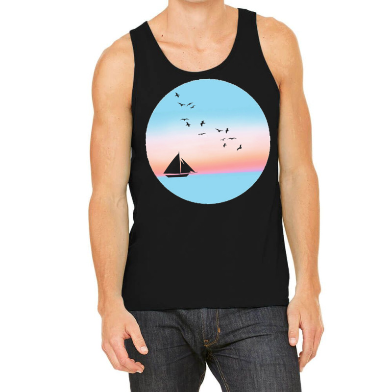 Sailboat T  Shirt Sailing Into The Sunset T  Shirt Tank Top | Artistshot