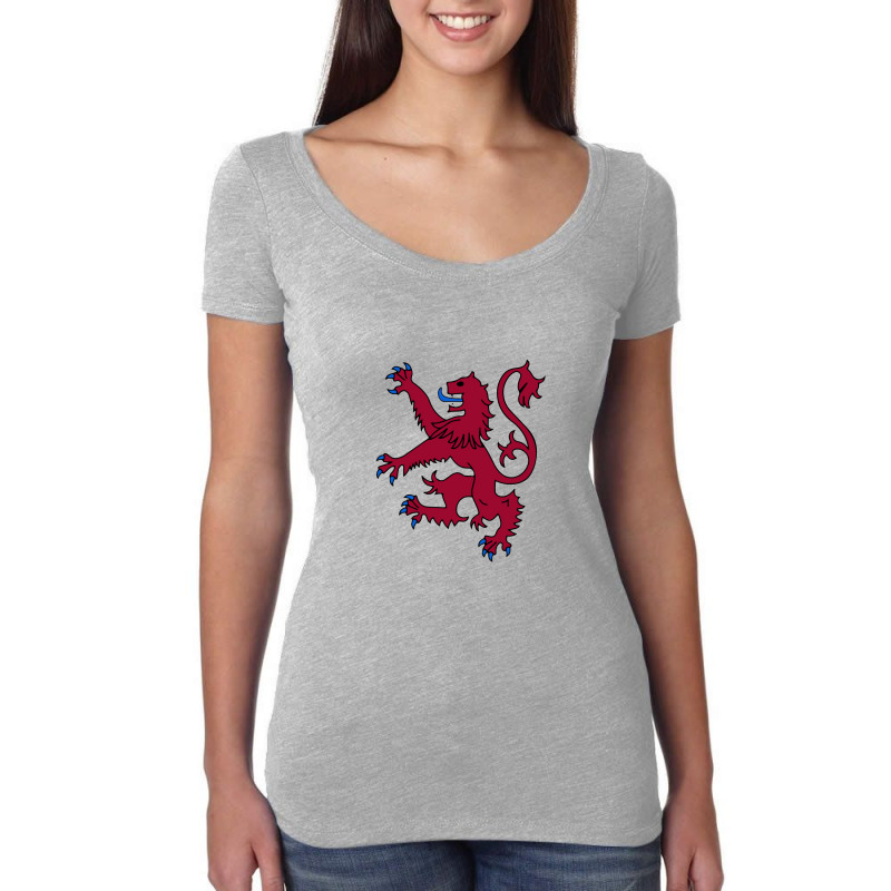 Lion Rampant Of Scotland, Royal Banner, Royal Arms, Scottish Pride Women's Triblend Scoop T-shirt by yaktubu | Artistshot