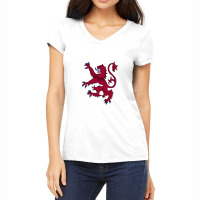 Lion Rampant Of Scotland, Royal Banner, Royal Arms, Scottish Pride Women's V-neck T-shirt | Artistshot