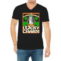 Alaskan Malamute T  Shirt My Alaskan Malamute Is My Lucky Charm   Gift V-neck Tee | Artistshot