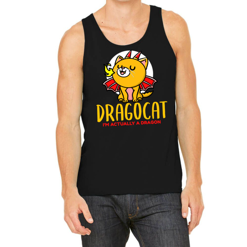 Cat Kitty Dragon Cat Cute Black Cat Tank Top by offensejuggler | Artistshot