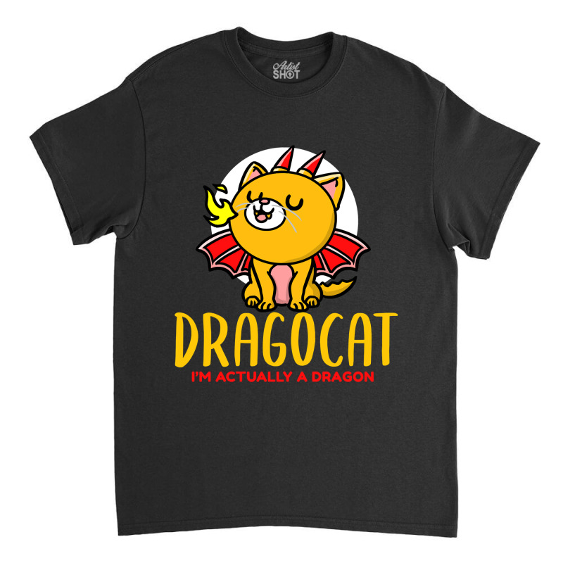 Cat Kitty Dragon Cat Cute Black Cat Classic T-shirt by offensejuggler | Artistshot