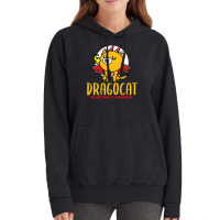 Cat Kitty Dragon Cat Cute Black Cat Vintage Hoodie | Artistshot