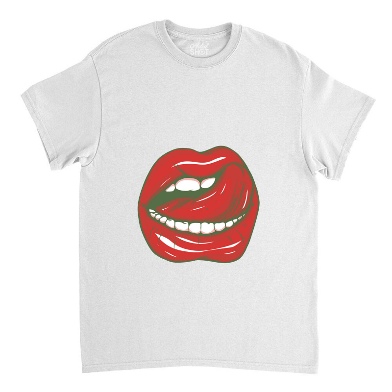 Sexy Tongue Licking Its Lips Classic T-shirt by yaktubu | Artistshot