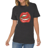 Sexy Tongue Licking Its Lips Vintage T-shirt | Artistshot