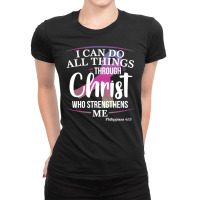 Breast Cancer Metastatic Breast Cancer Awareness I Can Do All Things T Ladies Fitted T-shirt | Artistshot