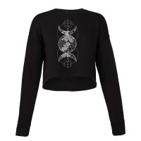 Triple Moon Goddess Witch Wicca Pagan Hecate Occult Wiccan Pullover Ho Cropped Sweater | Artistshot