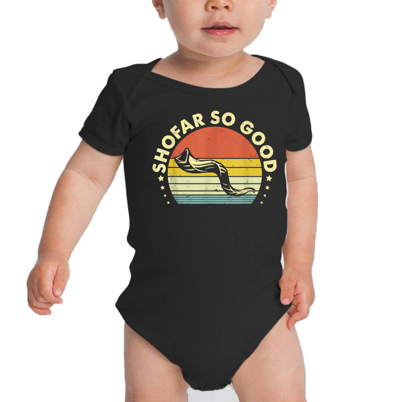 Yj6j Vintage Shofar So Good Rosh Hashanah Jewish Day T Shirt Baby Bodysuit | Artistshot