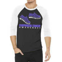 Esophageal Cancer Awareness T  Shirt Esophageal Cancer Awareness Shoes 3/4 Sleeve Shirt | Artistshot