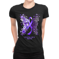 Esophageal Cancer T Shirtesophageal Cancer Warrior I Am The Storm Esop Ladies Fitted T-shirt | Artistshot