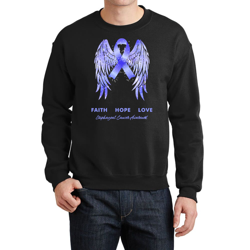 Esophageal Cancer T Shirtfaith Hope Love Esophageal Cancer Awareness W Crewneck Sweatshirt by rico96716 | Artistshot