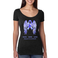 Esophageal Cancer T Shirtfaith Hope Love Esophageal Cancer Awareness W Women's Triblend Scoop T-shirt | Artistshot