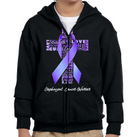 Esophageal Cancer T Shirtfaith Hope Love Esophageal Cancer Warrior T S Youth Zipper Hoodie | Artistshot