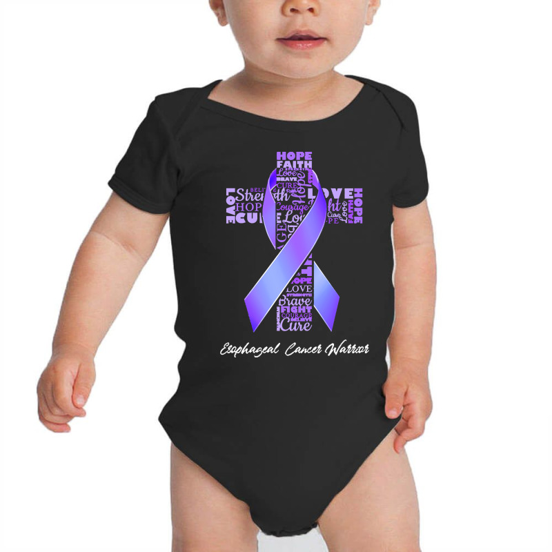 Esophageal Cancer T Shirtfaith Hope Love Esophageal Cancer Warrior T S Baby Bodysuit by rico96716 | Artistshot