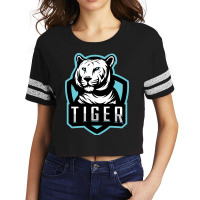 Tiger Head Vector Scorecard Crop Tee | Artistshot