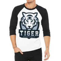 Tiger Head Vector 3/4 Sleeve Shirt | Artistshot