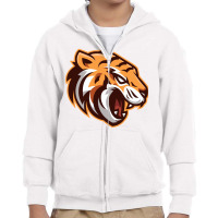 Tiger Head Vector Youth Zipper Hoodie | Artistshot