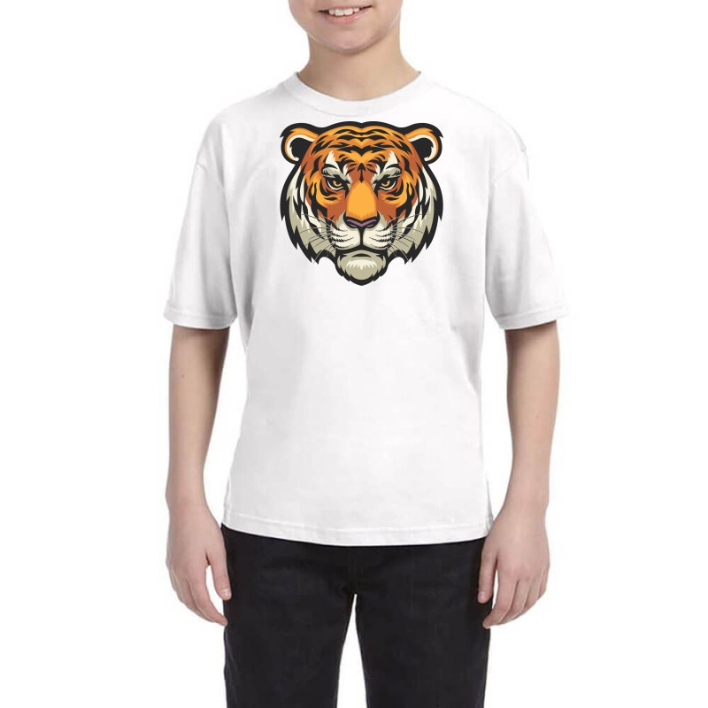 Tiger Head Vector Youth Tee | Artistshot