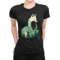 Fox Hunting Hunter Gift Design Animal Silhouette Hunting T Shirt Ladies Fitted T-shirt | Artistshot