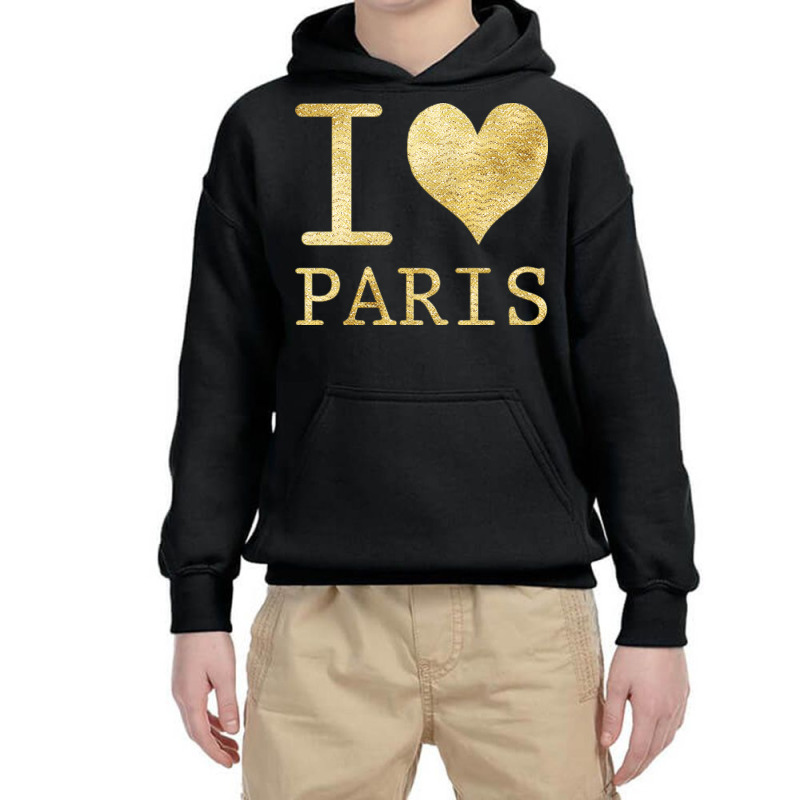 I Love Paris Youth Hoodie by Chiks | Artistshot