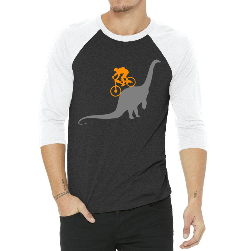 Mtb Dinosaur Dino Bike Mountain Bicycle Sport 3/4 Sleeve Shirt | Artistshot