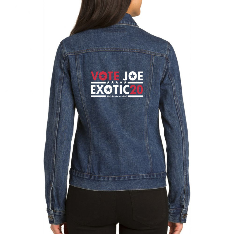 Vote For Joe Ladies Denim Jacket by chrisnom | Artistshot