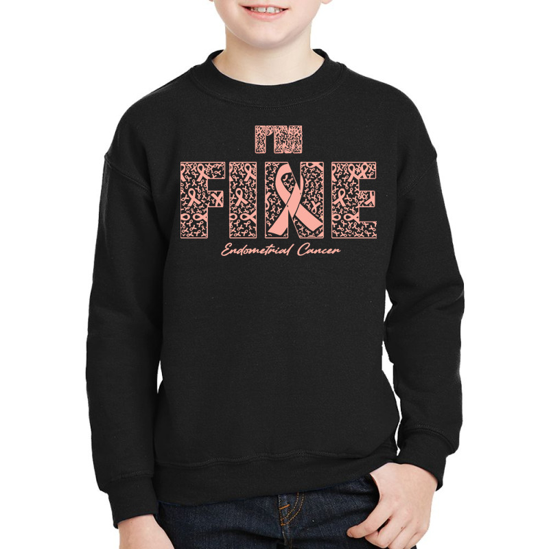 Endometrial Cancer Awareness T  Shirt Endometrial Cancer Awareness Fin Youth Sweatshirt by armoutcome | Artistshot