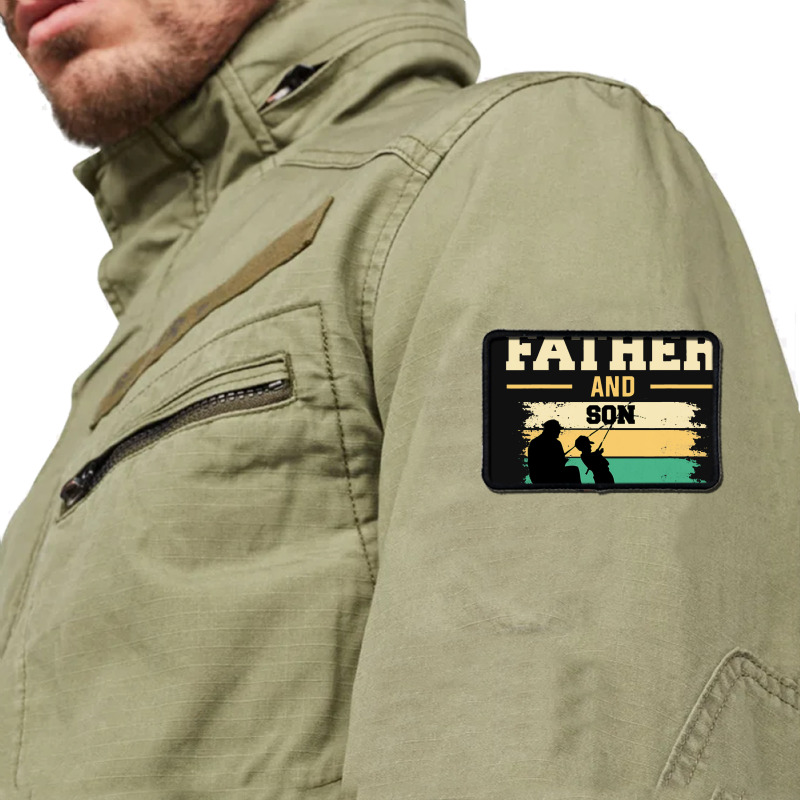 Fishing Father Fathers Day Matching Fishing Father And Son Rectangle Patch | Artistshot