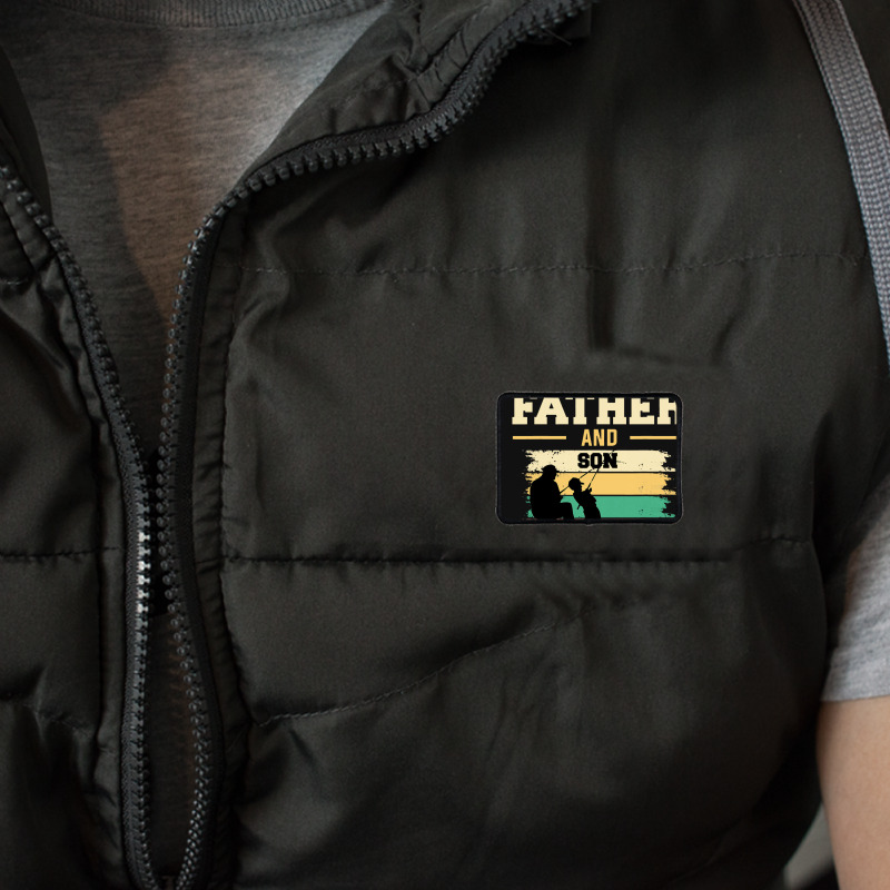 Fishing Father Fathers Day Matching Fishing Father And Son Rectangle Patch | Artistshot