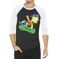 Cute Simpson Cartoon 3/4 Sleeve Shirt | Artistshot