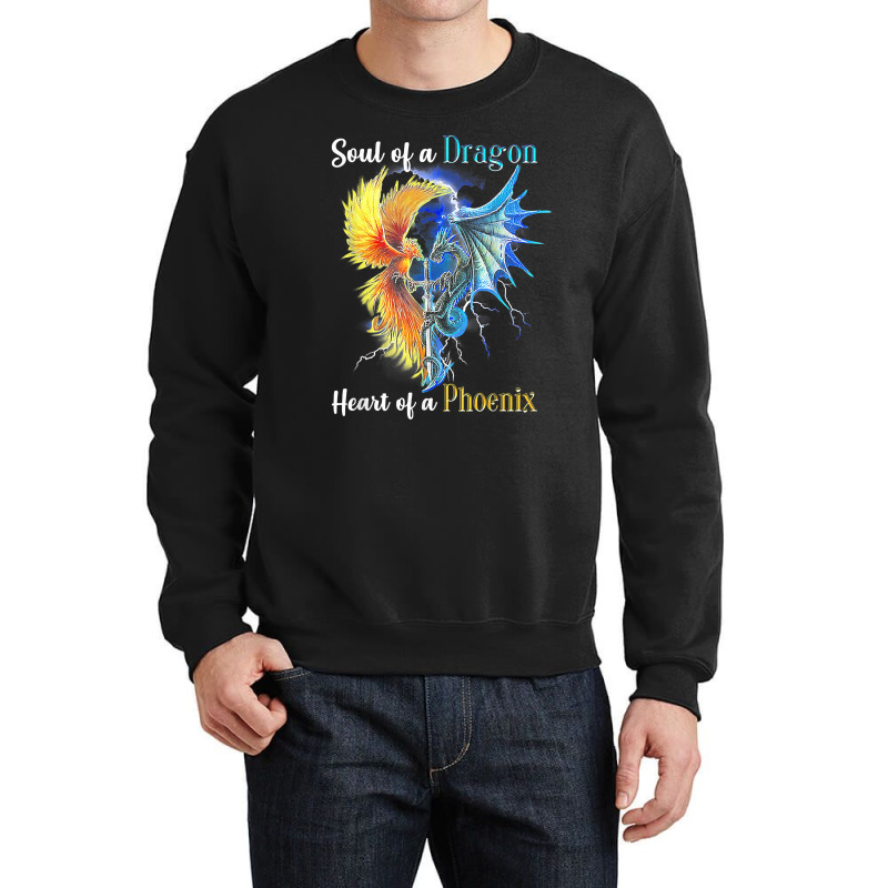 Soul Of A Dragon Heart Of A Phoenix T Shirt Crewneck Sweatshirt by oluwafemimccullers | Artistshot