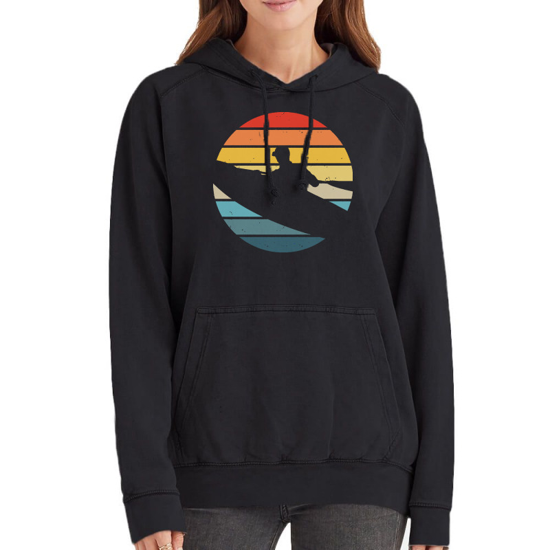 Canoe T  Shirt Canoeing Silhouette On A Distressed Retro Sunset Print Vintage Hoodie | Artistshot