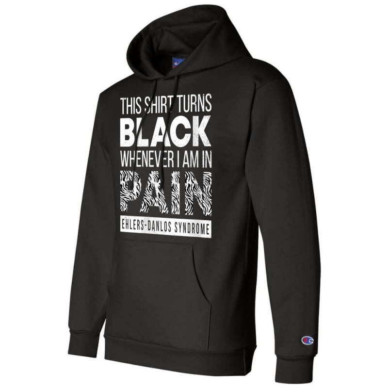 Womens Warrior Ehlers Danlos Syndrome Eds Awareness Zebra Ribbon V Nec Champion Hoodie | Artistshot