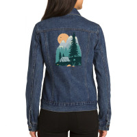 Back To Nature Ladies Denim Jacket | Artistshot