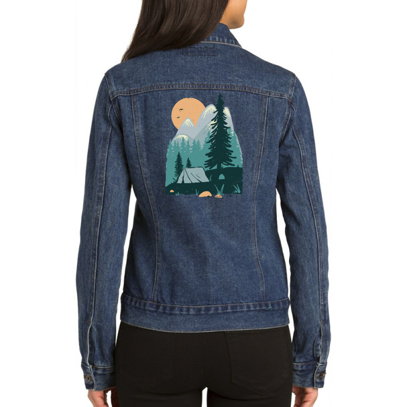 Back To Nature Ladies Denim Jacket by Quilimo | Artistshot