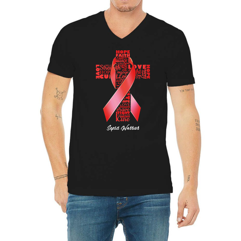 Sepsis T Shirtfaith Hope Love Sepsis Warrior T Shirt V-Neck Tee by rico96716 | Artistshot