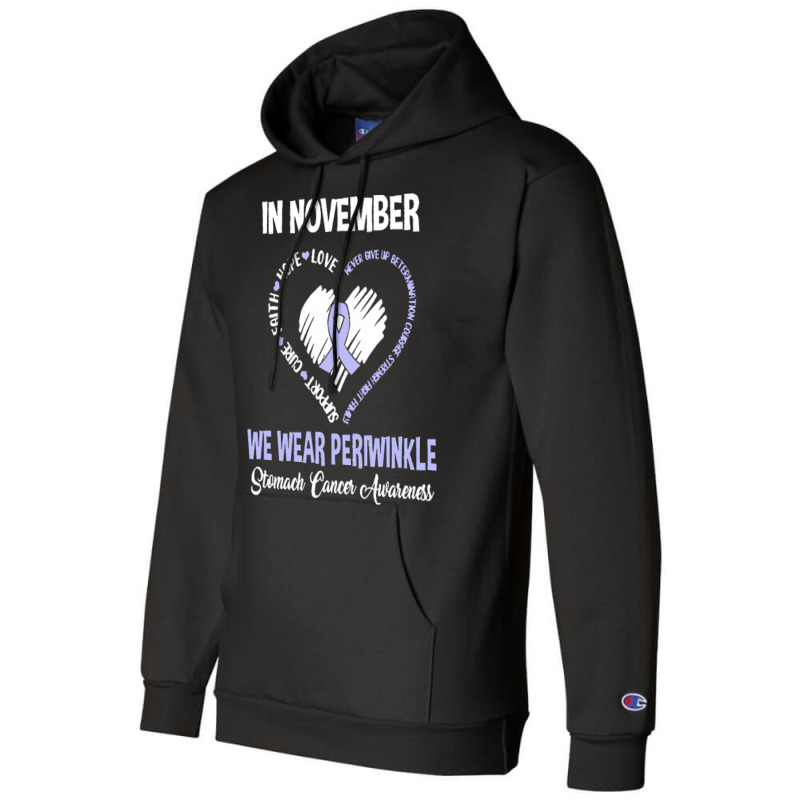 Stomach Cancer Awareness T  Shirt In November We Wear Periwinkle Stoma Champion Hoodie by rico96716 | Artistshot