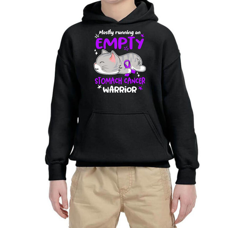 Stomach Cancer Awareness T  Shirt Mostly Running On Empty Stomach Canc Youth Hoodie by rico96716 | Artistshot