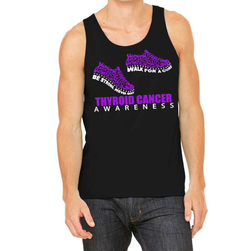 Thyroid Cancer T  Shirt Thyroid Cancer Awareness Shoes Ribbon Walk For Tank Top by rico96716 | Artistshot